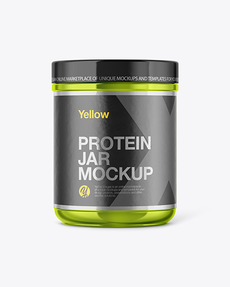 Metallic Protein Jar Mockup