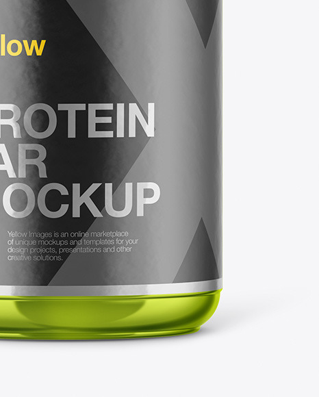 Metallic Protein Jar Mockup