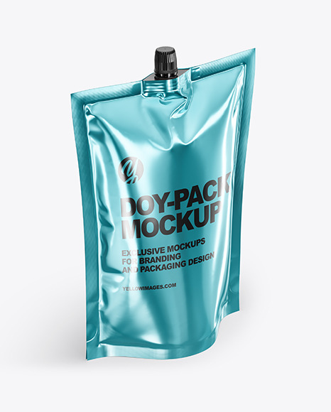 Glossy Metallic Doy-Pack Mockup - Glossy+Doy-Pack+Mockup