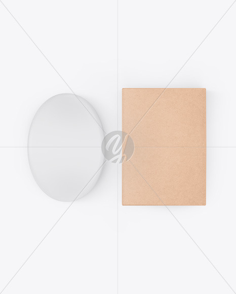 Kraft Box With Soap Mockup