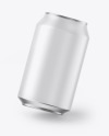 Metallic Drink Can w/ Matte Finish Mockup