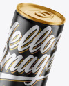 Glossy Drink Metallic Can Mockup