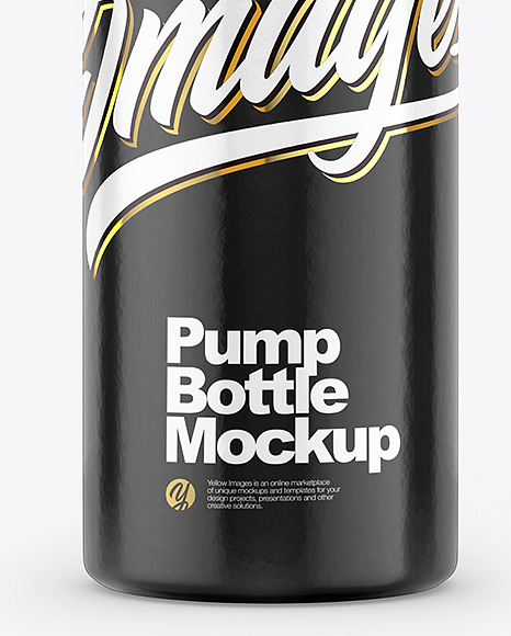 Glossy Pump Bottle Mockup