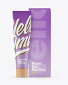 Matte Cosmetic Tube w/ Box Mockup