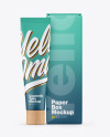 Matte Cosmetic Tube w/ Box Mockup