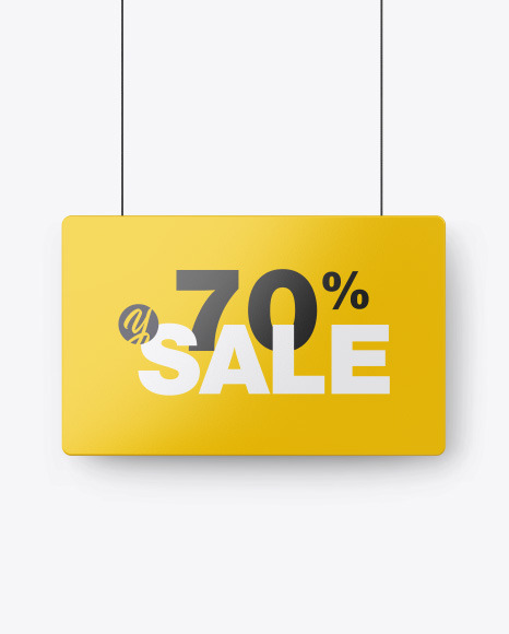 Glossy Discount Sign Mockup