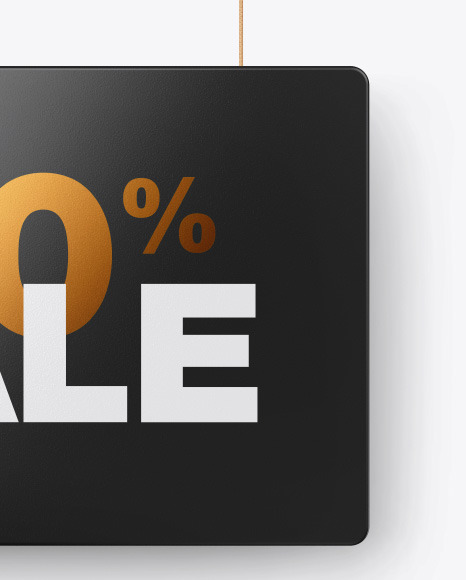 Glossy Discount Sign Mockup