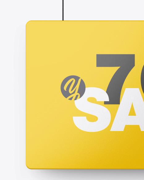 Glossy Discount Sign Mockup