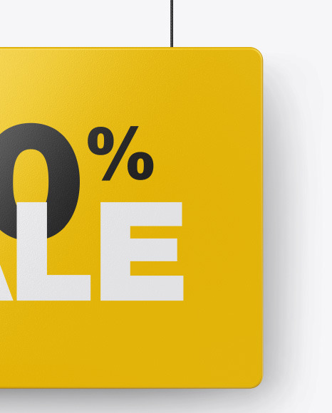 Glossy Discount Sign Mockup