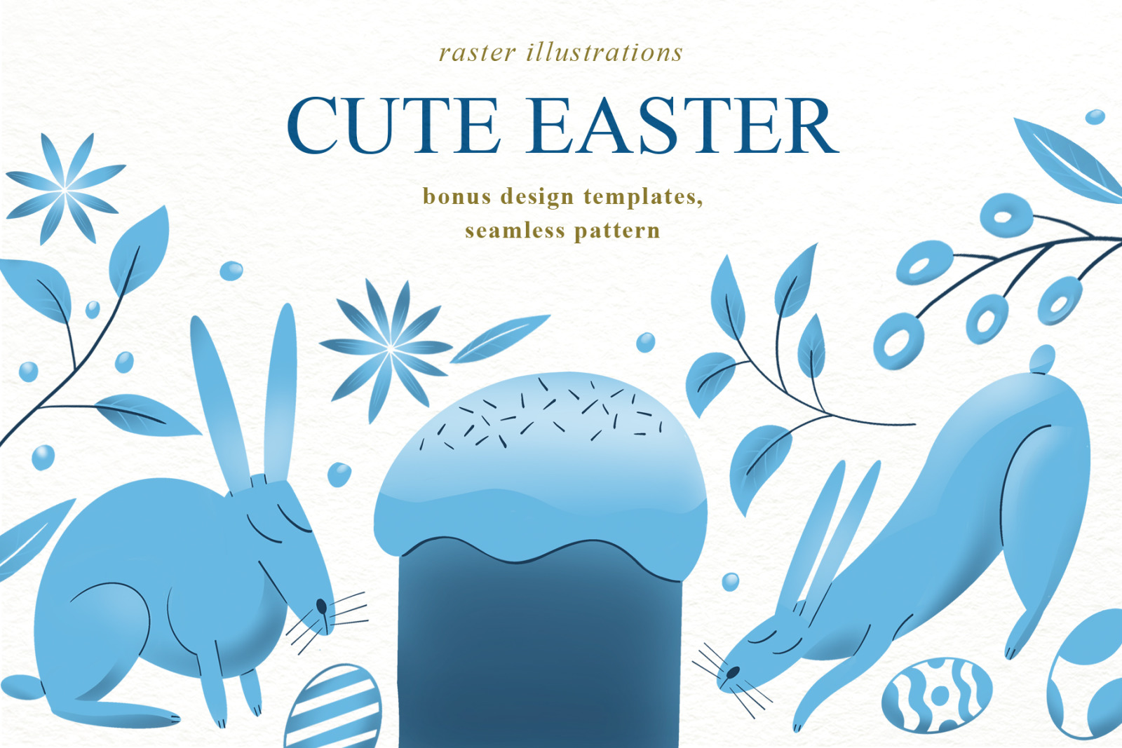 Cute Easter Raster Collection