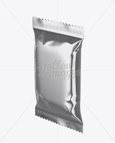 Small Metallic Snack Bar Mockup - Halfside View