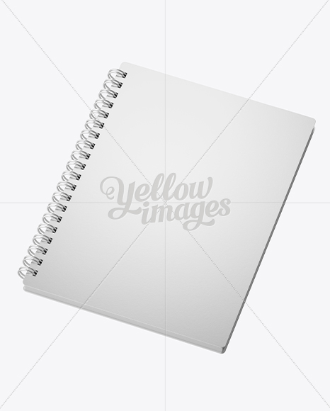 Notebook With Ring Binger Mockup - Halfside View (High-Angle Shot