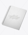 Notebook With Ring Binger Mockup - Halfside View (High-Angle Shot)