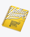 Notebook With Ring Binger Mockup - Halfside View (High-Angle Shot