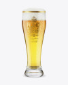 Weizen Glass with Pilsner Beer Mockup