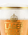 Weizen Glass with Lager Beer Mockup