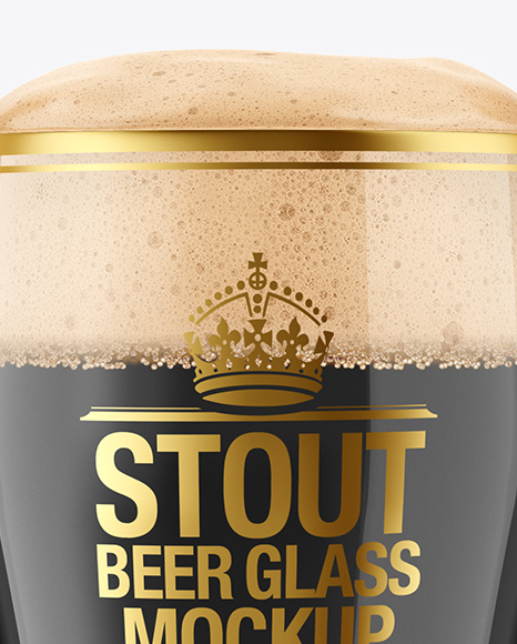 Weizen Glass with Stout Beer Mockup