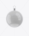 Glossy Christmas Ball Mockup - Front View