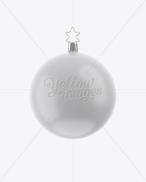 Matte Christmas Ball Mockup - Front View