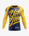 Men's Baseball T-shirt with Long Sleeves Mockup - Front View