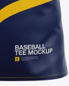 Men&#039;s Baseball T-shirt with Long Sleeves Mockup - Front View