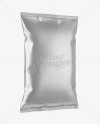 Matte Metallic Snack Package Mockup - Halfside view