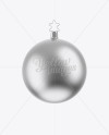 Matte Metallic Christmas Ball Mockup - Front View