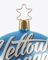 Matte Metallic Christmas Ball Mockup - Front View