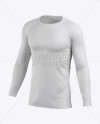 Men's Baseball T-shirt with Long Sleeves Mockup - Halfside View