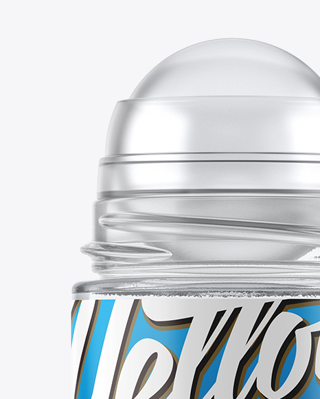 Clear Glass Roll-On Deodorant Mockup Clear Glass Roll-On Deodorant Mockup
