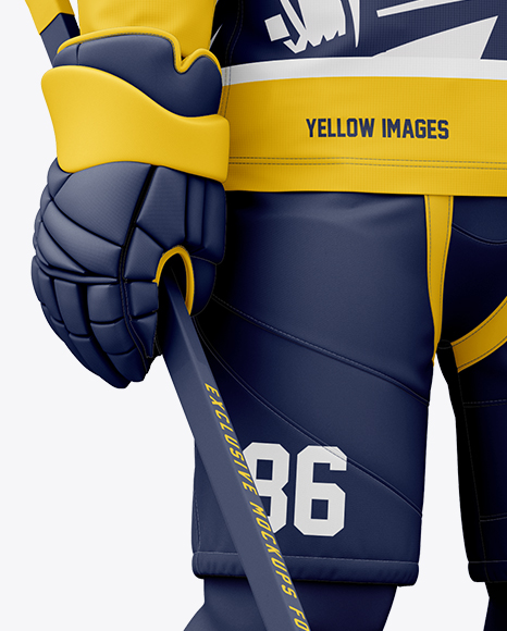 Men’s Full Ice Hockey Kit with Visor mockup (Hero Shot)