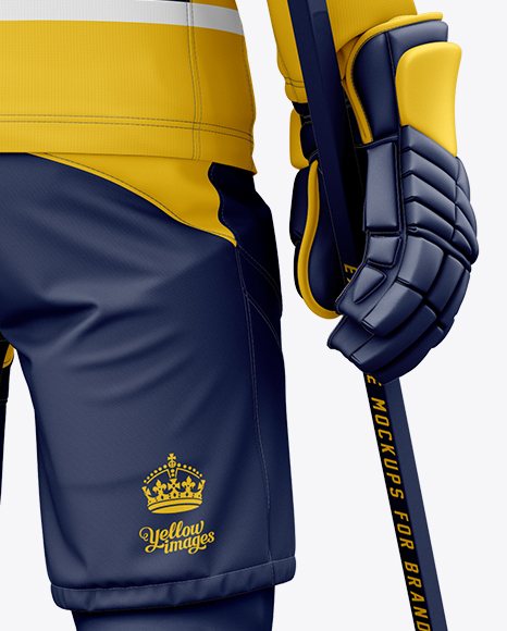 Men’s Full Ice Hockey Kit with Visor mockup (Hero Back Shot)