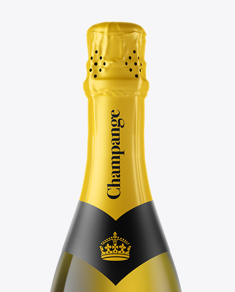 Antique Green Champagne Bottle Mockup