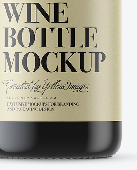 Dark Glass Champagne Bottle Mockup