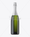 Green Glass Champagne Bottle Mockup