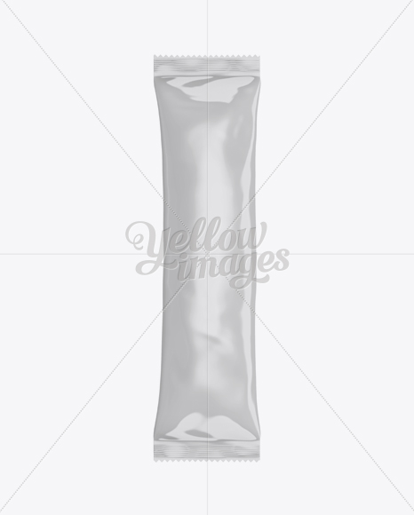 Glossy Stick Sachet Mockup - Front View