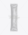 Glossy Stick Sachet Mockup - Front View