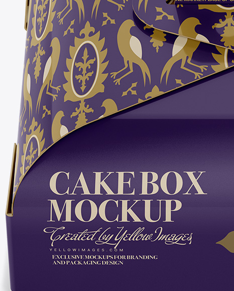 Cake Box - Front View (High Angle)