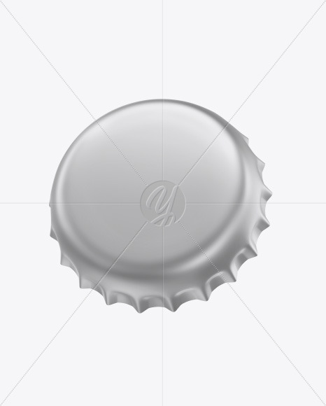 Matte Metallic Bottle Cap Mockup