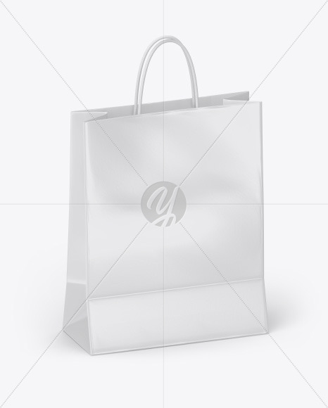 Glossy Shopping Bag w/ Rope Handles Mockup