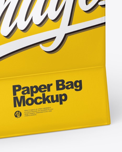 Glossy Shopping Bag w/ Rope Handles Mockup