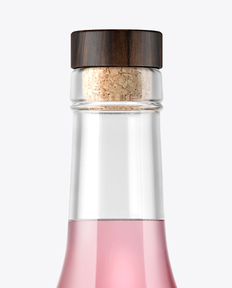 Clear Glass Gin Bottle Mockup