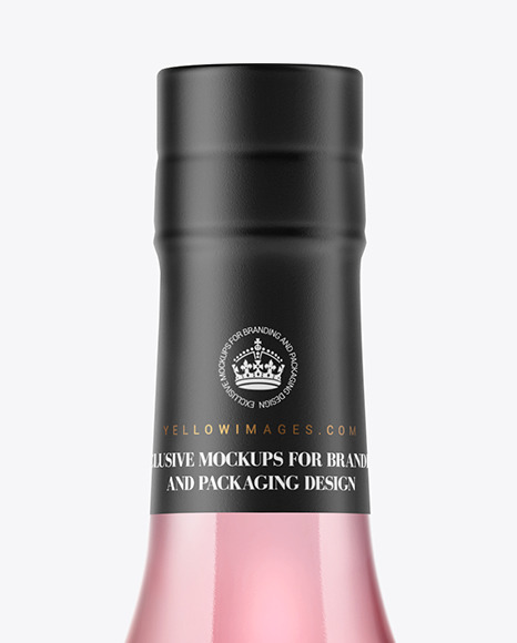 Clear Glass Gin Bottle Mockup