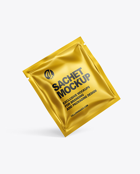 Metallic Sachet Mockup