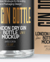 Clear Glass Gin Bottle with Box Mockup