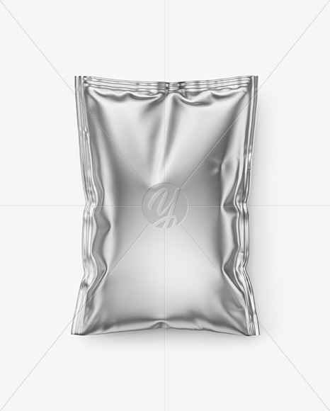 Metallic Food Sachet Mockup