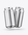Two Glossy Metallic Cans Mockup Two Glossy Metallic Cans Mockup