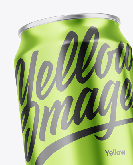 Two Glossy Metallic Cans Mockup Two Glossy Metallic Cans Mockup