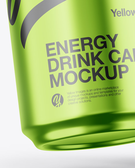 Two Glossy Metallic Cans Mockup Two Glossy Metallic Cans Mockup