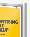 Advertising Board Mockup - Half Side View